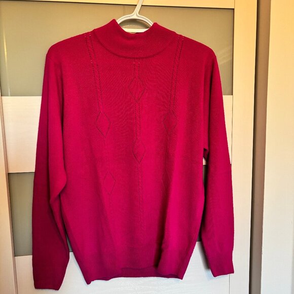 Vintage Sears Mockneck Sweater M - Picture 3 of 6
